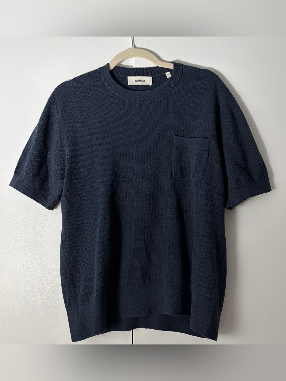 Buck Mason Yuma hemp rib knit pocket tee